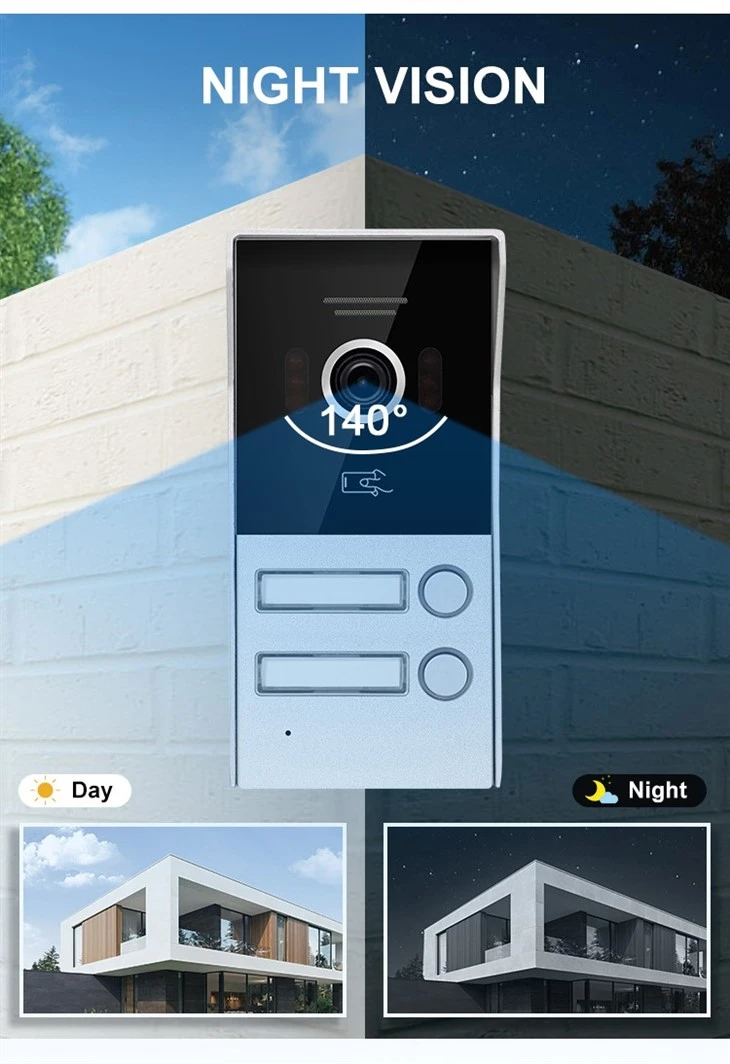 2 Buttons Visible Doorbell System For Villa